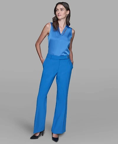 Karl Lagerfeld Paris Women's Flared Invisible Zipper Pants