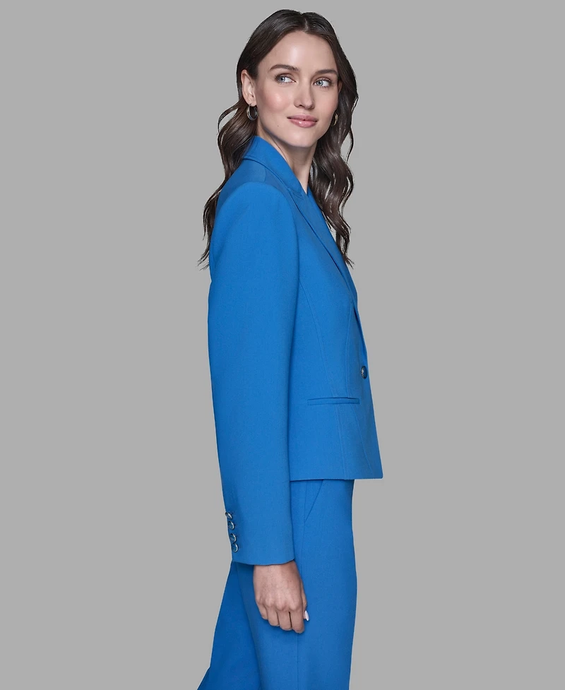 Karl Lagerfeld Paris Women's Cropped One Button Jacket