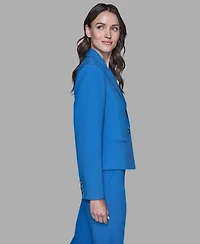 Karl Lagerfeld Paris Women's Cropped One Button Jacket