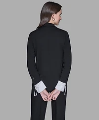 Karl Lagerfeld Paris Women's Contrast Collared Top
