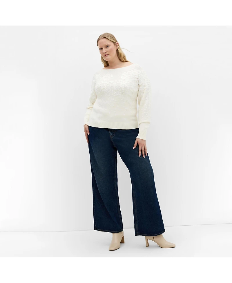 City Chic Plus Braylin Sequin Jumper