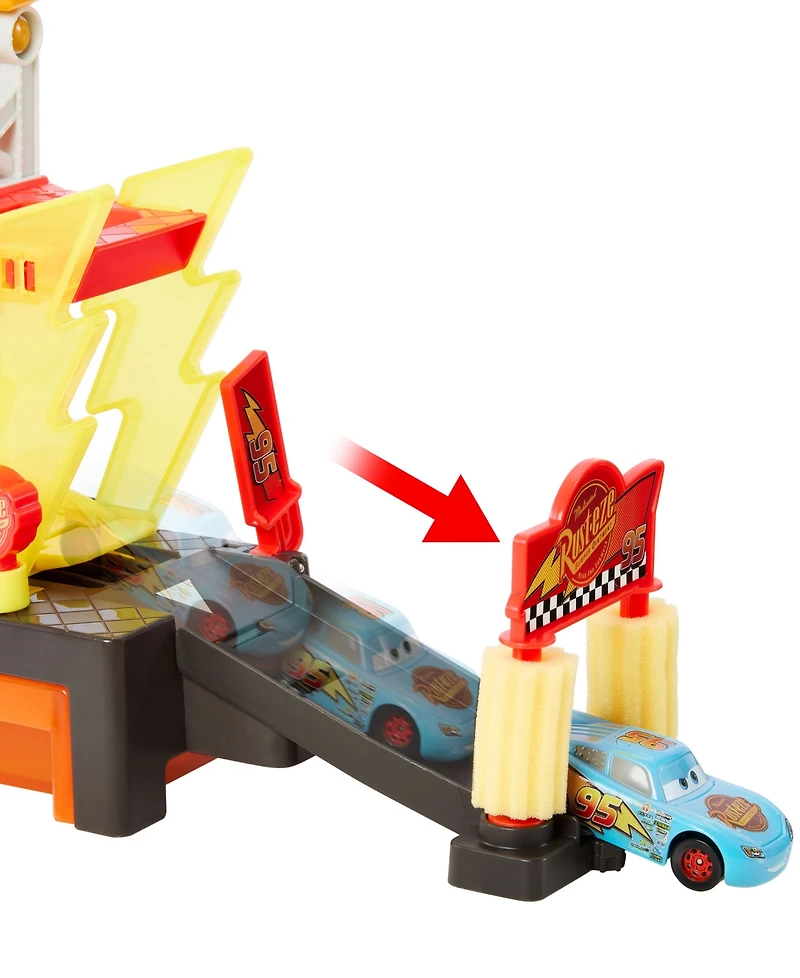 Cars Disney and Pixar Cars Color Changers Race Ready Car Wash Playset with Color Changing Lightning McQueen