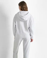Dkny Women's Varsity Embroidered Logo Pull-on Hoodie