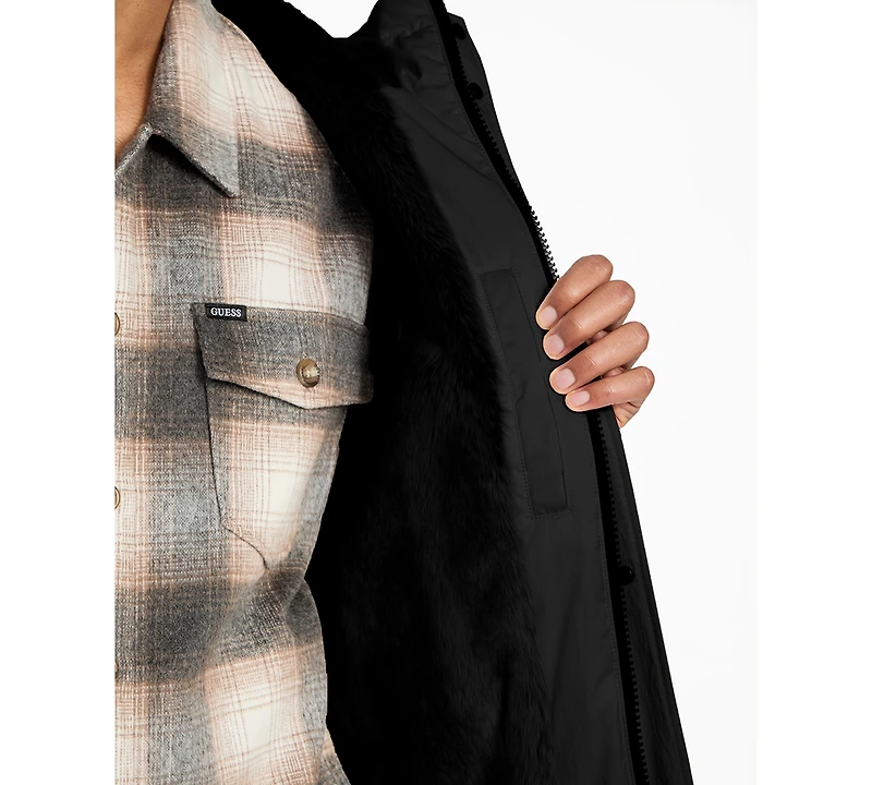 Guess Men's Hooded Parka Long-Sleeve Jacket