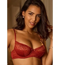 Lascana Women's Chain Detail Lace Bra