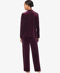 Lauren Ralph Women's Long Sleeves Notch Collar Pajama Set