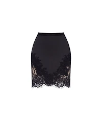 Milla Women's Millla Fitted Obsidian Mini Skirt Adorned With Lace