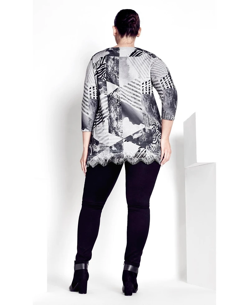 Avenue Women's Lace Hem Top