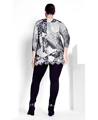 Avenue Women's Lace Hem Top