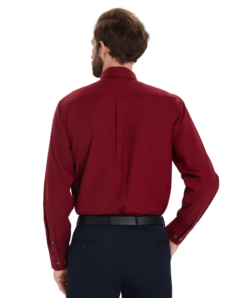 Club Room Men's Pinpoint Button Front Solid Dress Shirt, Macy's Exclusive