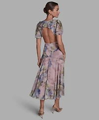 Bcbg Women's V-Neck Midi Shift Dress