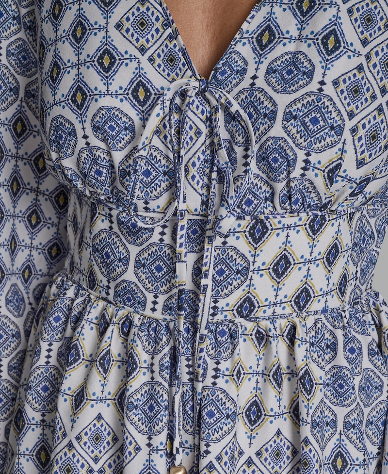 Bcbg Women's Crepe Tie-Front Shift Dress