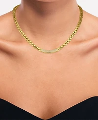 Macy's Diamond Bar Box Chain Necklace (1/3 ct. t.w.) in 14k Gold Over Sterling Silver