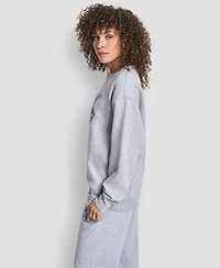 Dkny Women's Transfer Logo Crew Neck Sweatshirt