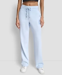 Dkny Women's Sport Stacked Transfer Logo Track Pants