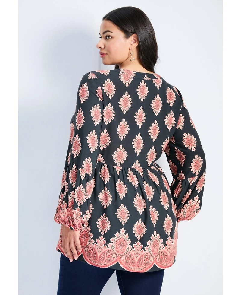 Avenue Women's Mara Blouson Sleeve Tunic