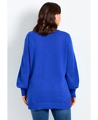 Avenue Women's Faux Wrap Pull Over Sweater