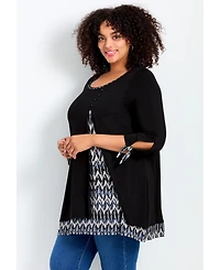 Avenue Women's Alena Print Tunic top