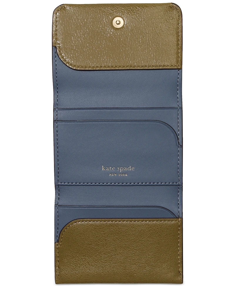 kate spade new york Halo Glazed Leather Card Case Trifold Wallet