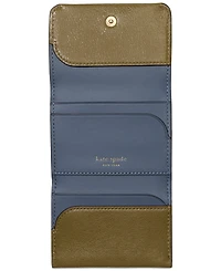 kate spade new york Halo Glazed Leather Card Case Trifold Wallet