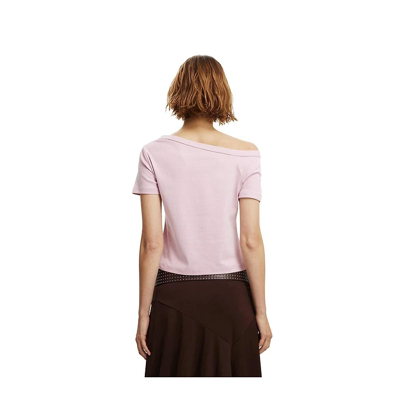 Cotton On Women's Arlie Asymmetric Short Sleeve