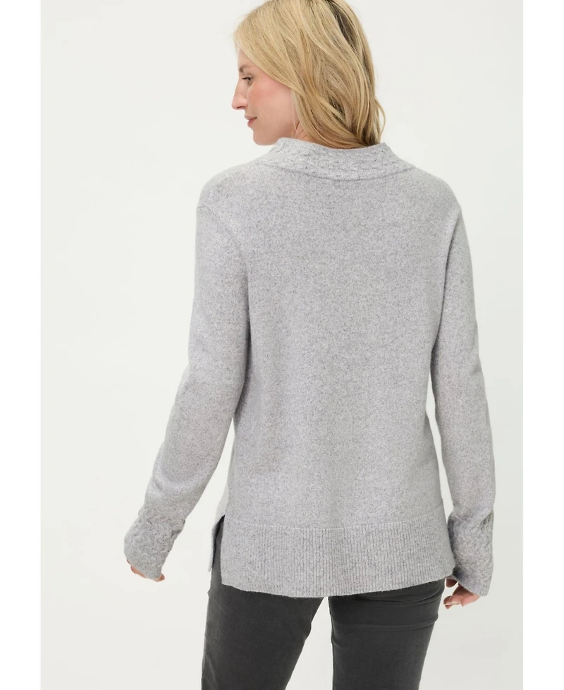 Olsen Women's Melange Knit Mock Neck
