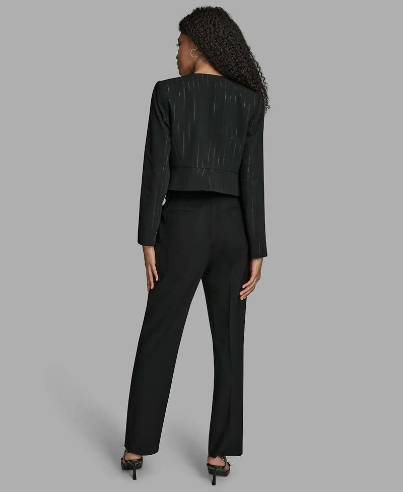 Bcbg Women's Pinstripe Cropped Jacket