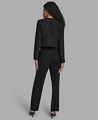 Bcbg Women's Pinstripe Cropped Jacket
