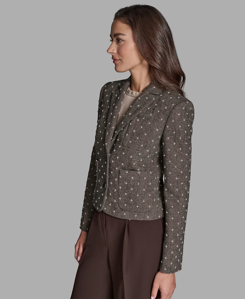 Bcbg Women's Novelty Two-Button Long-Sleeve Jacket