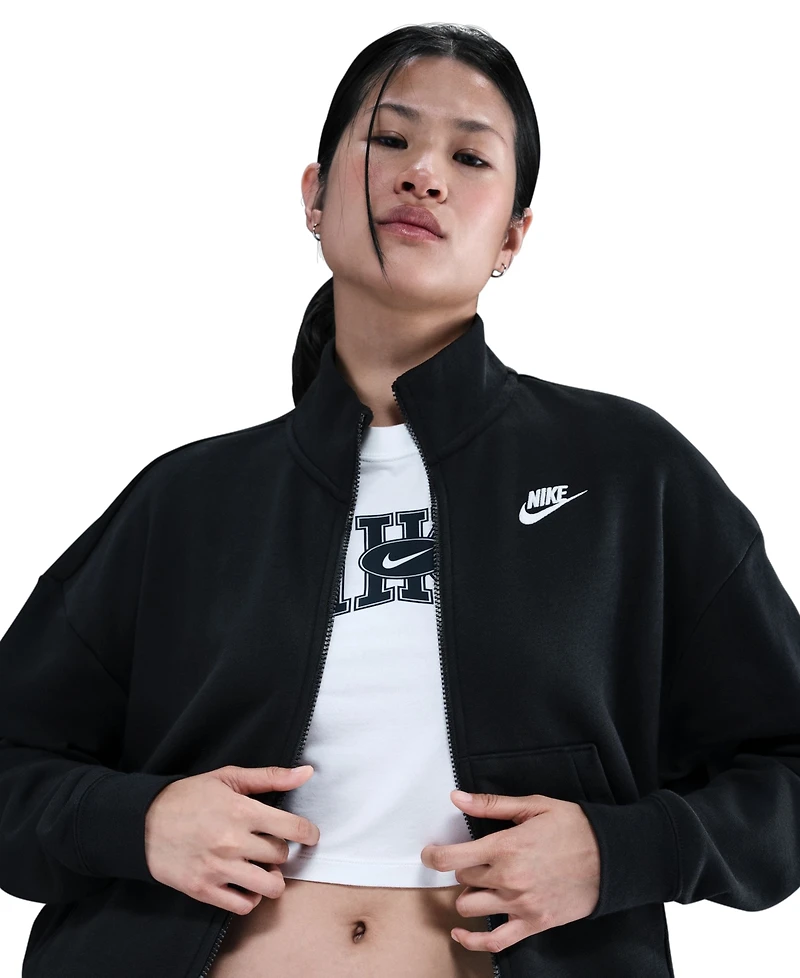 Nike Women's Sportswear Club Zipper Loose Track Jacket