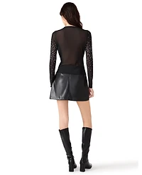 Steve Madden Women's Embellished Long-Sleeve Top