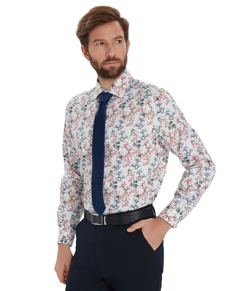Bar Iii Men's Garden Floral Printed Dress Shirt, Macy's Exclusive