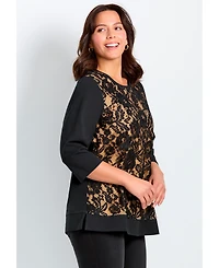 Avenue Women's Lace Crewneck Tee