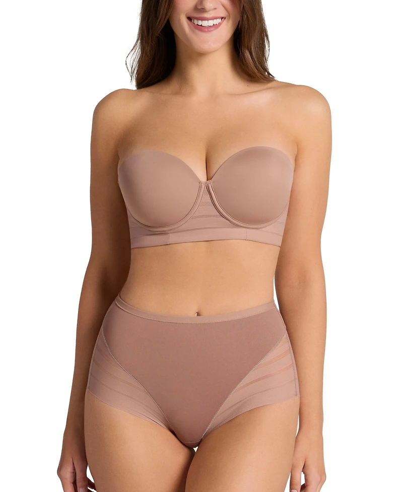 Leonisa Women's Lace Stripe Undetectable Classic Shaper Panty 012903