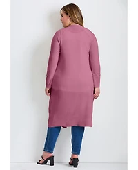 Avenue Women's Raglan Sleeve Duster Cardigan