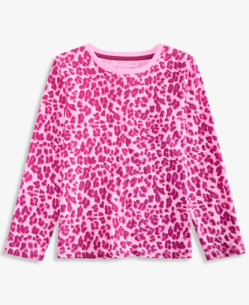 Epic Threads Girls 5-20 Long-Sleeve Leopard-Print T-Shirt, Macy's Exclusive