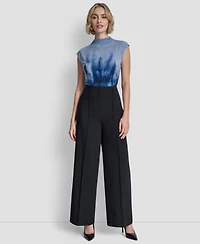 Dkny Women's Pintuck Wide Leg Pants