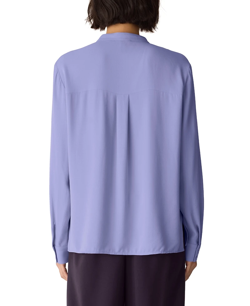 Eileen Fisher Women's Mandarin Collar Top