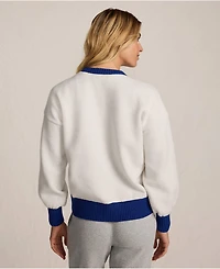 Lands' End Women's Ultrasoft Placed Jacquard Jersey Crew Neck Sweater