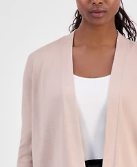 Ak Anne Klein Petite Chatham Open-Front Cardigan