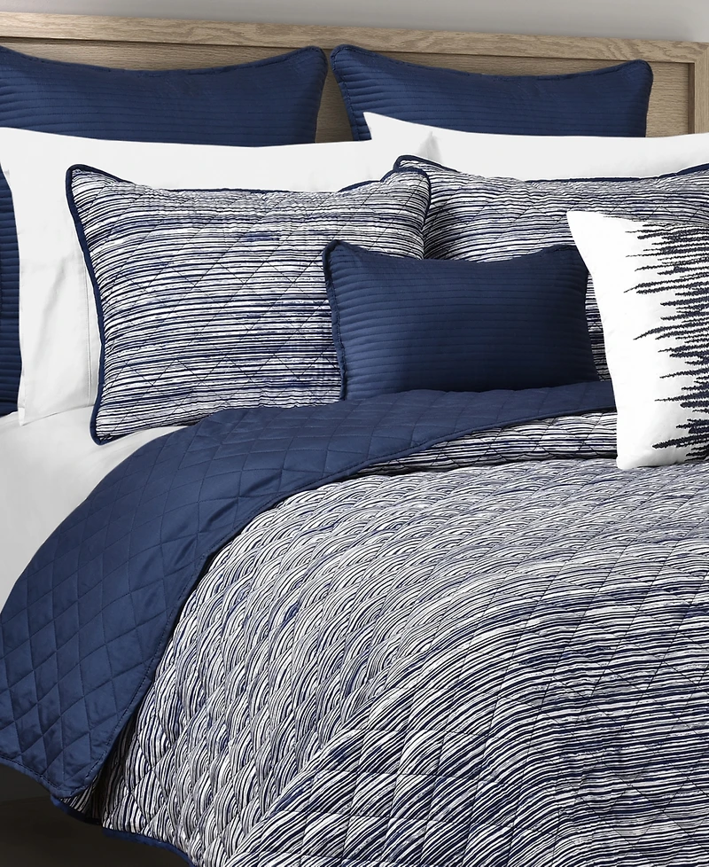 Royal Court Dalton Sleek Stripe 3-Pc. Quilt Set, Full/Queen