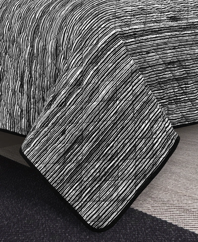 Royal Court Dalton Sleek Stripe 3-Pc. Quilt Set, Full/Queen