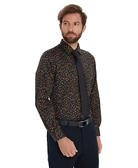 Bar Iii Men's Front Floral Print Dress Shirt, Macy's Exclusive
