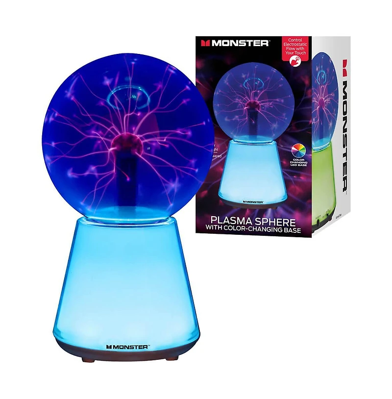 Monster Cable 5.5" Multicolor Base Electrostatic Flow Plasma Sphere