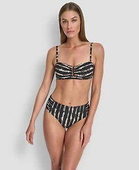 Dkny Women's Shirred U-Wire Bandeau Bikini Top