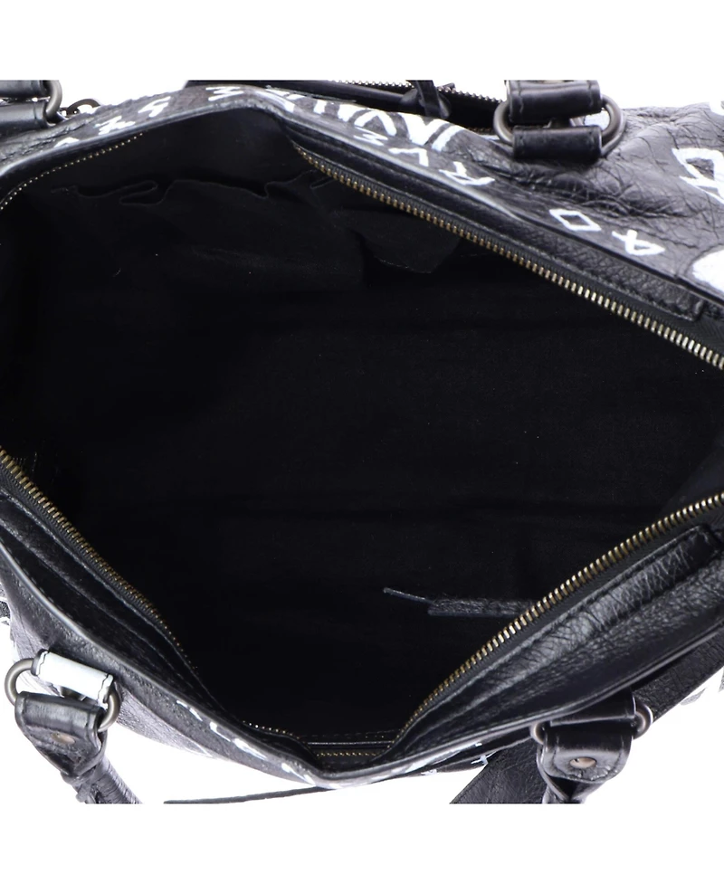 Pre-Owned Balenciaga Medium City Graffiti Classic Studs Bag Leather