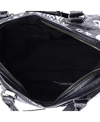 Pre-Owned Balenciaga Medium City Graffiti Classic Studs Bag Leather