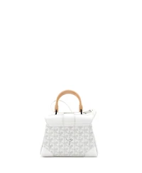 Pre-Owned Goyard Mini Saigon Top Handle Bag Coated Canvas with Leather