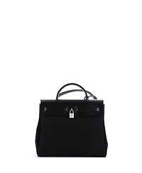 Pre-Owned Hermes Pm Herbag Toile and Leather