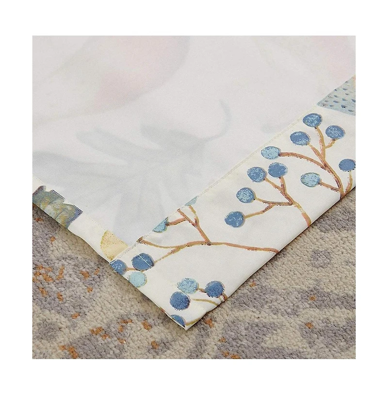 Barefoot Bungalow Willow 2 Panel And 2 Tie Back with 3" Rod Pocket Window Curtain - 42x84"